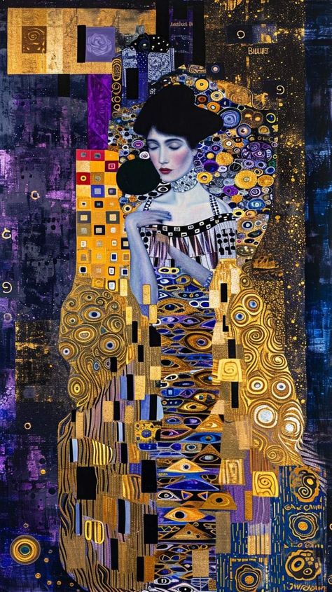 Gustav Klimt Wallpaper, Klint Painting, Surreal Images, Gustav Klimt Art, Klimt Paintings, Klimt Art, Composition Photoshop, Photo Composition, Ap Art