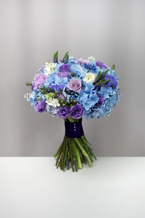 Fresh Flower Wedding Bouquet Purple And Blue Flowers Wedding Centerpieces, Blue Purple White Bouquet, Blue And Purple Bouquet Wedding, Navy Blue And Purple Wedding Flowers, Purple Blue Flower Arrangements, Blue And Purple Flower Arrangements, Purple And Blue Wedding Flowers, Purple Blue Bouquet, Blue And Purple Bouquet