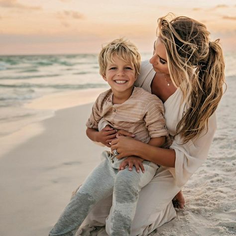 Board Walk Pictures, Mommy And Son Beach Photo Shoot, Single Mom Beach Photos, Mommy And Me Summer Photo Shoot, Beach Poses With Kids, Family Shoot Beach, Single Mom Photo Shoot Mother Son, Mommy Son Photoshoot, Toddler Beach Photos