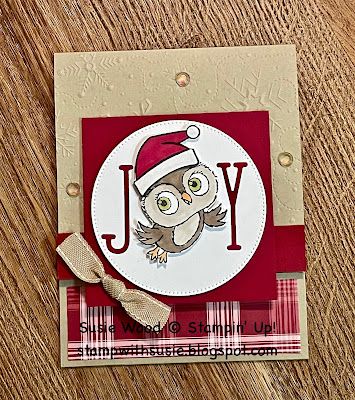 Stampin Up Stamped With Love, Owl Christmas Card, Owl Punch Cards, Adorable Owls, Owl Card, Stampin Up Christmas Cards, Christmas Owls, Stampin Up Christmas, Punch Out