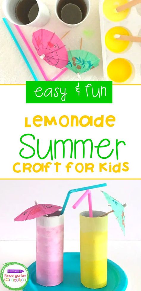 Preschool Lemonade Activities, Kindergarten Summer Activities, Summertime Activities, Summer Kindergarten, Summer Themes, Summertime Crafts, Lemon Theme, Games To Play With Kids, Lemonade Party