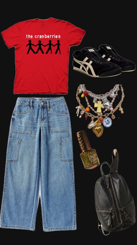 grungy baggy jeans t shirt cranberries The Cranberries, Back To School Outfit, Outfit Inspo Casual, Jeans T Shirt, Back To School Outfits, School Outfit, Baggy Jeans, Back To School, Outfit Inspo