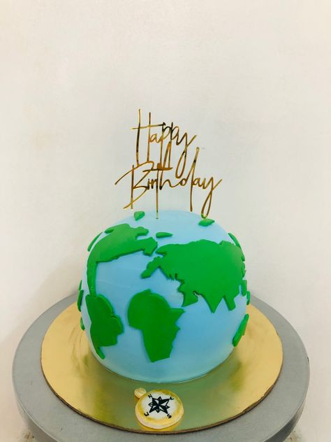 Globe Cake, Fashion Jewelry Necklaces Gold, Cake Kids, Necklaces Gold, Birthday Cake Kids, Pretty Cakes, Kids Cake, Cake Ideas, Globe