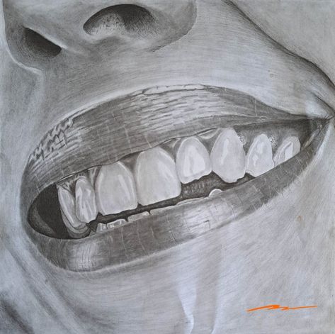 How to Draw a Smile with Teeth for Beginners | Muus Art Smile With Teeth Drawing Reference, How To Draw Sharp Teeth Smile, How To Draw A Smile With Teeth, Drawing A Smile, Drawing A Smile With Teeth, Sharp Teeth Smile Drawing, Smiling With Teeth, Drawing Teeth, Draw A Smile