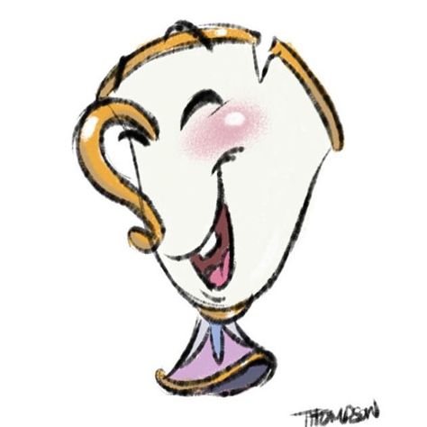 Chip from Beauty & The Beast. #Disney #Art Steve Thompson Disney, Steven Thompson, Cute Art Drawings, Disney Cuties, Images Disney, Disney Art Drawings, Disney Ideas, Princess Drawings, Disney Artwork