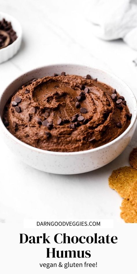 Dark Chocolate Hummus, Brownie Batter Hummus, Healthy Chocolate Treats, Chocolate Hummus, Healthy Dark Chocolate, Creamy Hummus, Dessert Hummus, High Protein Desserts, Protein Desserts