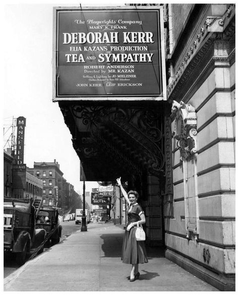 Tea And Sympathy, Broadway Marquee, Deborah Kerr, Mary K, Glenn Close, Theatre Plays, Camera Angles, Dramatic Arts, Broadway Theatre