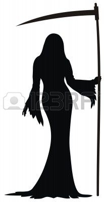 Grim Reaper Woman Tattoo, Female Reaper Art, Female Grim Reaper Drawing, Grim Reaper Silhouette Tattoo, Lady Grim Reaper Drawing, Women Grim Reaper, Grim Reaper Line Art, Female Grim Reaper, Grim Reaper Drawing