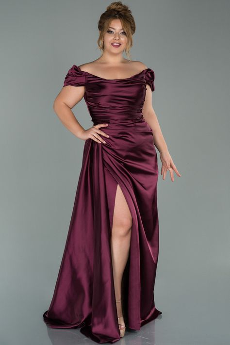 Off shoulder evening gown