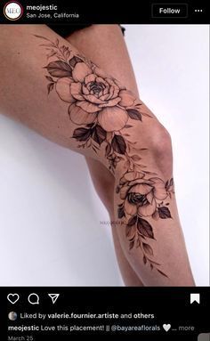 Leg And Back Tattoo, Floral Thigh Tattoos Women, Lower Leg Tattoos, Floral Thigh Tattoos, Full Leg Tattoos, Special Tattoos, Snake Tattoo Design, Leg Tattoos Women, Thigh Tattoos Women