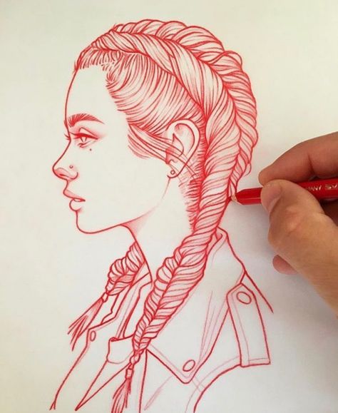 #drawingtechniques #drawing #techniques #easy Rik Lee, As Aesthetic, How To Draw Braids, Rose Drawing, Roses Drawing, Roses Are Red, Braided Hair, How To Draw Hair, You Can