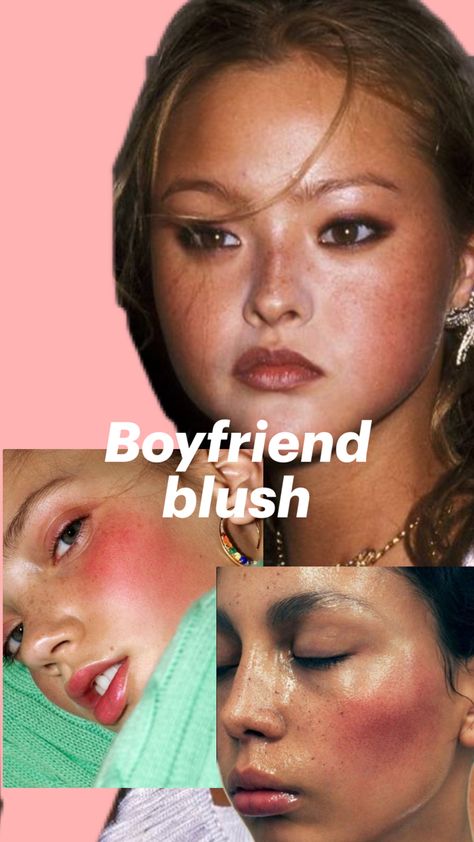 Boyfriend blush Blush Tutorial, Blush Makeup, Cute Makeup, Makeup Inspo, Makeup Tutorial, Blush, Makeup, Hair, Beauty