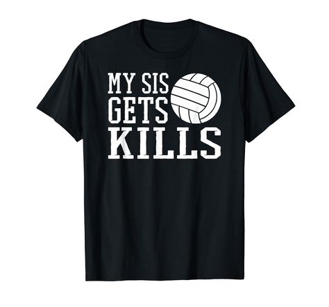 PRICES MAY VARY. Volleyball sister and volleyball brother shirt- Check out this cool Thats My Sister volleyball Shirt for sisters & brothers. Watch your sis do their thing in this cool sibling my sis volleyball Tee Cool volleyball shirt for sisters & brothers who love their sis's. Perfect for your gameday arsenal. Cute volleyball sister shirts for girls. This Volleyball I Only Make Ballers shirt is a baller For Life Shirt. Lightweight, Classic fit, Double-needle sleeve and bottom hem Volleyball Spike, Volleyball Shirt, Play Volleyball, Sister Tshirts, Brother Shirts, Sister Shirts, Brother Sister, My Sister, Arsenal