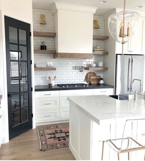 Pantry Door Modern, Farmhouse Pantry Door, Organizing A Pantry, Farmhouse Pantry, Pantry Room, Industrial Kitchen Design, Corner Pantry, Best Farmhouse, Becki Owens