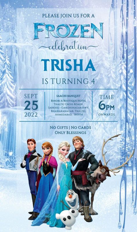 2 Birthday Invitation Template, Frozen Birthday Cards, Frozen Baby Shower, Disney Frozen Invitations, Elsa Birthday Invitations, Frozen Theme Birthday, Frozen 2 Birthday, Frozen Party Invitations, Frozen Birthday Party Invites