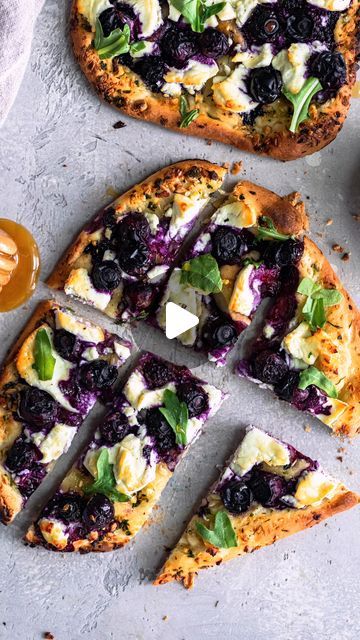 Mandi Hickman on Instagram: "Flatbreads always come in handy when needing something easy to make while hosting (or just because you want something delicious!) And this blueberry goat cheese honey one is a favorite 🫐🍯 tap the link in my bio for the full details https://dashofmandi.com/blueberry-goat-cheese-naan-flatbread/ . . . #flatbread #blueberries #goatcheese #easyrecipes #summerrecipes #easymeals" Blueberry Flatbread, Blue Cheese Flatbread, Flatbread With Goat Cheese, Blueberry Flatbread With Goat Cheese, Apple And Goat Cheese Flatbread, Goats Cheese Flatbread, Blueberry Goat Cheese, Quick Lunch Recipes, Artisan Pizza