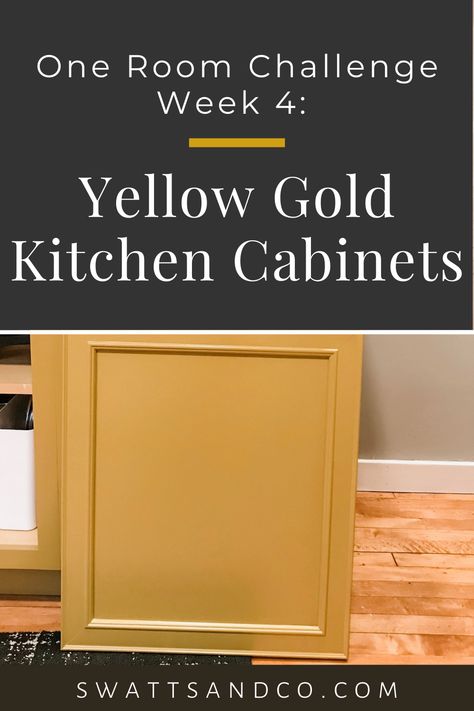 Golden Cabinets Kitchen, Mustard Color Kitchen Cabinets, Gold Kitchen Cabinets Paint Colors, Gold Cabinets Kitchen, Mustard Yellow Cabinets, Ochre Kitchen Cabinets, Dining And Family Room Combo, Mustard Yellow Kitchen Cabinets, Golden Yellow Kitchen