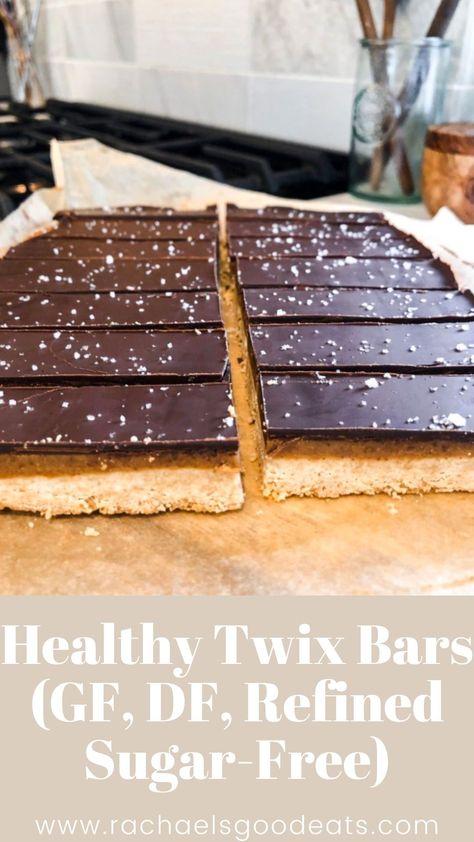 Twix Bars Recipe, Healthy Twix Bars, Gluten Free Twix, Twix Bars, Twix Bar, Too Much Sugar, Eating Too Much, Gf Desserts, Dairy Free Dessert