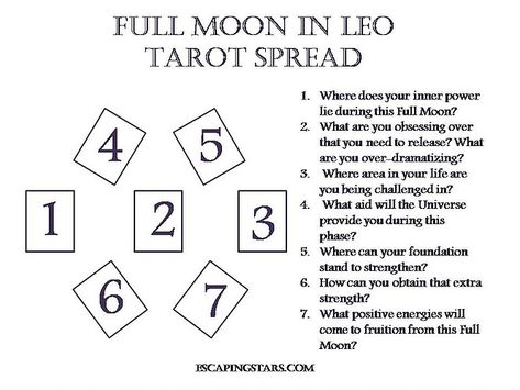 Full Moon Tarot Reading, Leo Full Moon, Full Moon In Leo, Full Moon Tarot, Tarot Card Layouts, Full Moon In Sagittarius, Leo Tarot, Biddy Tarot, Pagan Spirituality