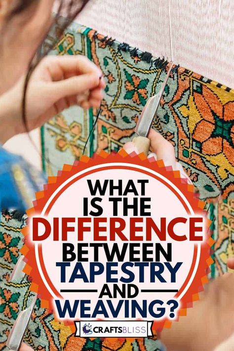 What Is The Difference Between Tapestry And Weaving? - CraftsBliss.com Tapestry Weaving Patterns Design, Tapestry Weaving Ideas, Tapestry Making, Tapestry Weaving Techniques, Tapestry Crafts, Tapestry Loom Weaving, Weaving Patterns Design, Three Magi, Contemporary Tapestries