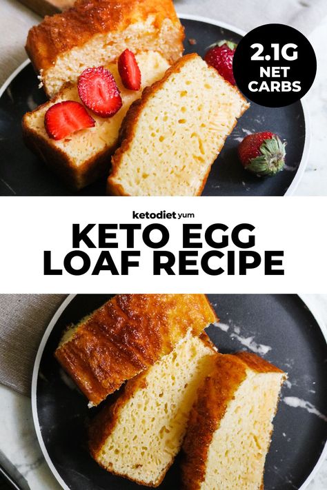 Keto Egg Loaf (5 Ingredients) Keto Egg Loaf, Egg Cream Cheese, Egg Loaf Recipe, Recipe French Toast, Keto French Toast, Egg Loaf, Keto Egg Recipe, Steak Casserole, Cream Cheese Butter