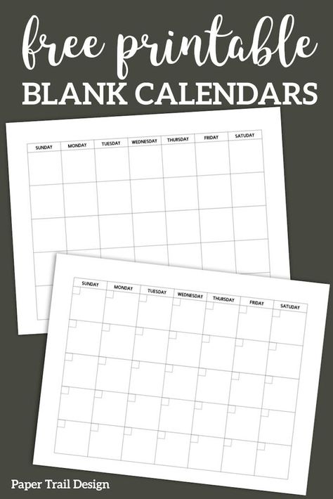 Free Printable Blank Calendar Template. Simple planning calendar layout. Monthly calendar or five week calendar that overlaps months. #papertraildesign #calendar #calendarprintable #printablecalendar #blankcalendar #freeprintable #organize #organization Free Printable Blank Calendars, Simple Calendar Printable, Blank Calander Templates, Blank Calendar Printable Free, Monthly Planner Template Free Printable, Free Monthly Calendar Printable, Blank Monthly Calendar Printable Free, Free Calendars To Print, Free Printable Blank Calendar