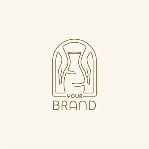 Pottery Branding Design, Pottery Logo Design Ideas, Pottery Logos, Workshop Logo Design, Pottery Website, Logo Pottery, Pottery Logo, Inspiration Logo Design, Logo Design Set