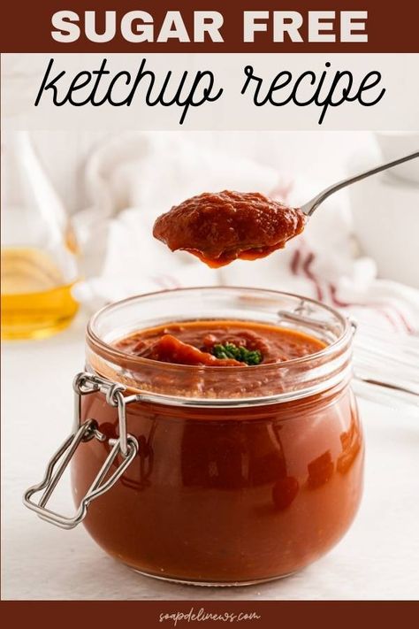 Ketchup Alternative, Homemade Ketchup With Fresh Tomatoes, Sugar Free Ketchup Recipe, Recipe With Fresh Tomatoes, Tomato Ketchup Recipe, Homemade Ketchup Recipes, Sugar Free Ketchup, Low Acid Recipes, Ketchup Recipe