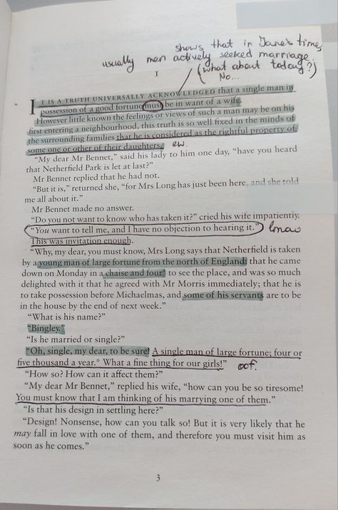 Pride And Prejudice Chapter 1, Annotate Pride And Prejudice, Annotated Pride And Prejudice, Pride And Prejudice Annotated, Pride And Prejudice Annotations Key, Annotating Pride And Prejudice, Annotating Classics, Pride And Prejudice Annotations, Pride And Prejudice Aesthetic Book