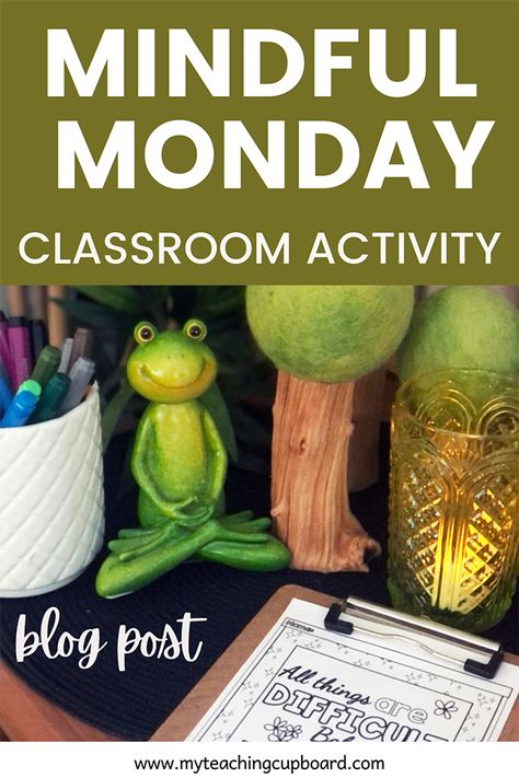 Mindful Monday Classroom, Mindfulness Classroom Activities, Wellness Week Ideas School, Mindful Monday Activities, Mindfulness For Preschoolers, Preschool Mindfulness Activities, Mindfulness Preschool, Preschool Mindfulness, Calming Practices