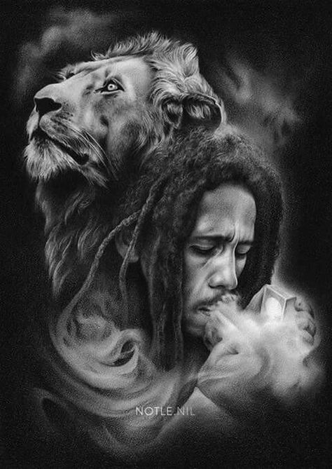 Rasta Tattoo, Bob Marley Tattoo, Bob Marley Lion, Image Bob Marley, Rasta Art, Reggae Art, Bob Marley Pictures, Bob Marley Art, Nesta Marley