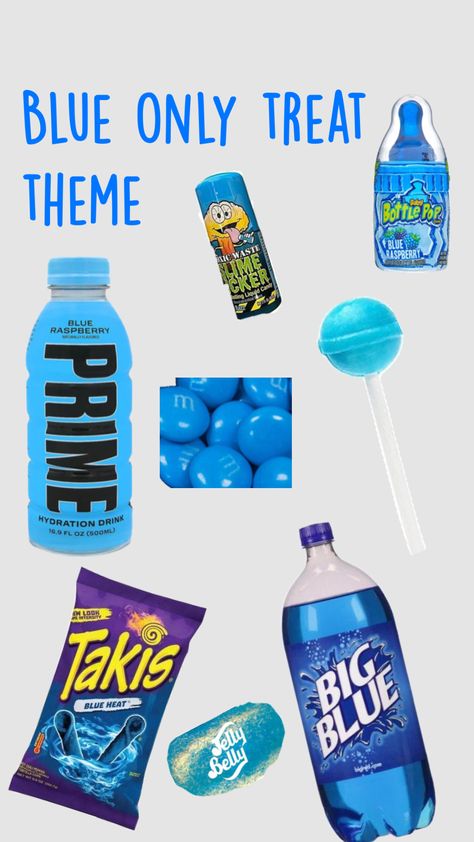 Blue only treat and candy challenge #blue candy Blue Snacks, Color Candy, Blue Candy, Colorful Candy, Blue Raspberry, Evil Queen, Big Blue, Brie, Your Aesthetic