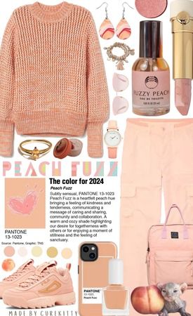 Peach Fuzz Outfit | ShopLook Peach Fuzz, Outfit Shoplook, Office Casual, Colourful Outfits, Bring It On, Polyvore, Color