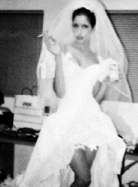 stephanie seymour | Tumblr Stephanie Seymour Wedding Dress, High To Low Wedding Dress, Stephanie Seymore, November Rain Wedding, Rain Wedding, Rain Dress, Runaway Bride, Bride Costume, November Rain