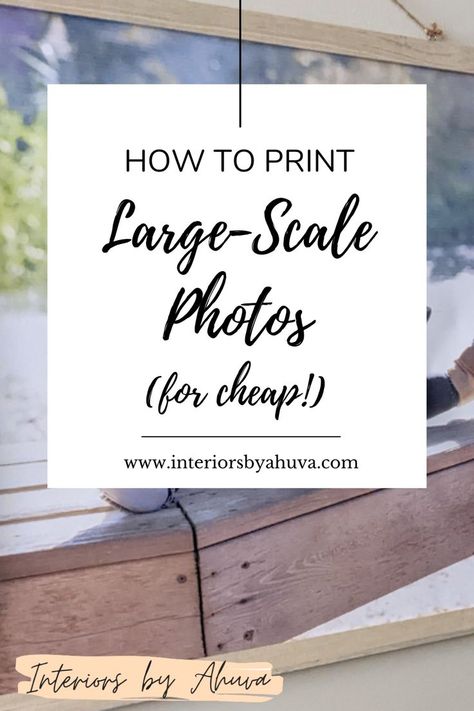 Looking for a way to print large scale photos for cheap? Well, here you go! Large Scale Photo Print, Enlarged Photos For Wall Art, Poster Printing Cheap, Large Photo Prints Cheap, How To Print On Canvas Diy, Diy Large Framed Pictures, Printing Posters Cheap, How To Print Large Scale Images, Print Large Photos Cheap