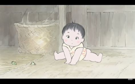 The Tale of Princess Kaguya Ghibli Baby, The Tale Of Princess Kaguya, Kaguya Hime, Ghibli Core, Hayao Miyazaki Art, Princess Kaguya, Isao Takahata, Chihiro Y Haku, Ghibli Studio