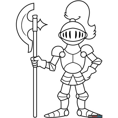 Free Cartoon Knight Coloring Page for Kids Knight Coloring Pages, Cartoon Knight, Knight Drawing, Easy Drawing Guides, Free Printable Coloring Sheets, Drawing Guides, Kids Print, Printable Coloring Sheets, Free Cartoons