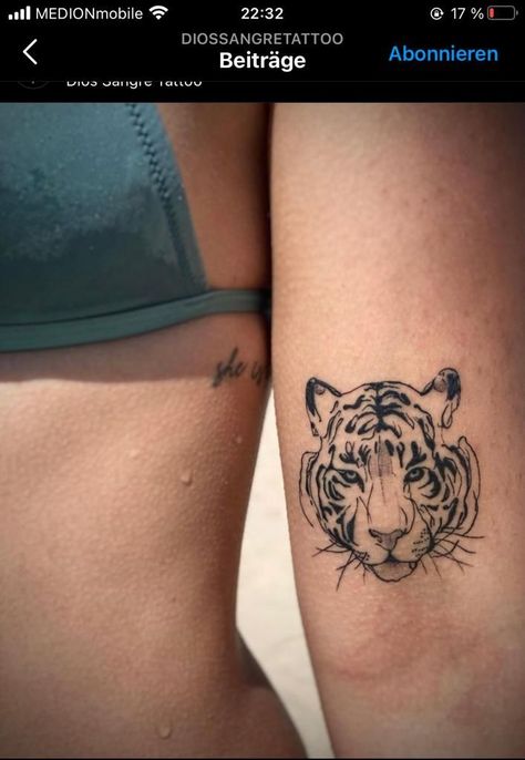 Female Tiger Tattoo, Tigres Tattoo, Ldr Tattoo, Tiger Face Tattoo, Tiger Head Tattoo, Arrow Tattoos For Women, Tiger Tattoo Sleeve, Quote Tattoos Girls, Small Girly Tattoos