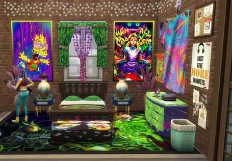 Teen Wall, Teen Wall Art, Sims 4 Custom Content, Custom Content, Sims 4, Blonde, Tapestry, Wall Art, Wall