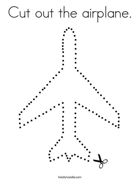 Cut out the airplane Coloring Page - Twisty Noodle Airplane Fine Motor Activities, Kindergarten Airplane Activities, Airplane Art For Toddlers, Plane Crafts Preschool, Transportation Crafts For Kindergarten, Airplane Template Free Printable, Airplane Activities For Preschoolers, Airplane Crafts For Toddlers, Airplane Crafts For Preschool