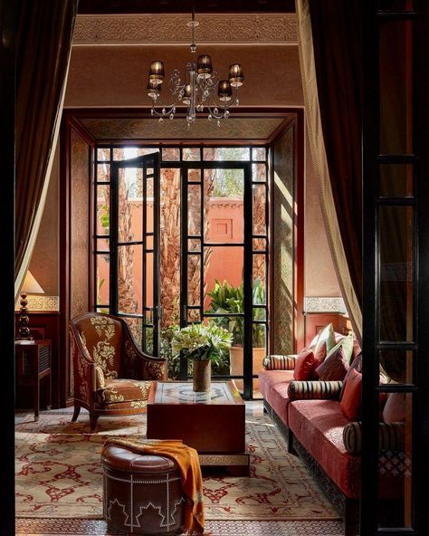 Dreaming of an exotic escape that pairs timeless elegance with modern luxury? Check out the Royal Mansour in the heart of Marrakech, Morocco—an oasis that redefines the art of luxury travel. REST: Relax in your own private riad, a traditional Moroccan palace with exquisite interiors and tranquil courtyards that promise complete privacy and pure tranquility. INDULGE: Dine at La Grande Table Marocaine, where the essence of Moroccan spices and ingredients comes alive, crafting each meal into a... Moroccan Riad Interior, Riad Marrakech Interiors, Moroccan Palace, Royal Mansour Marrakech, Marrakech Riad, Moroccan Riad, Morocco Marrakech, Moroccan Spices, Grande Table