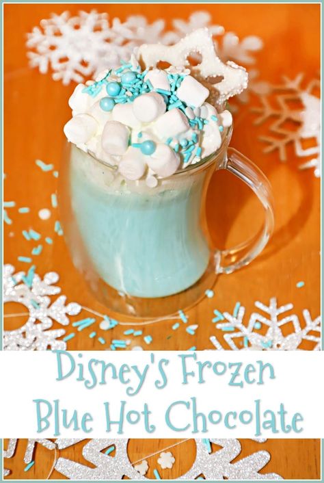 Blue Hot Chocolate, Baked Goat Cheese, Frozen Blue, Pumpkin Spice Donut, Green Chile Chicken, Disney Recipes, Chocolate Bomb, Hot Chocolate Recipes, Warm Milk