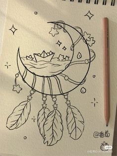 Moon Sketches Aesthetic, Cute Castle Drawing, Art Drawings Simple Doodles Aesthetic, Things To Draw Trippy, Art Sketches Pencil Creative Easy, Doodle Doodle, Whimsical Art Journal, Pencil Sketch Images, Cool Pencil Drawings