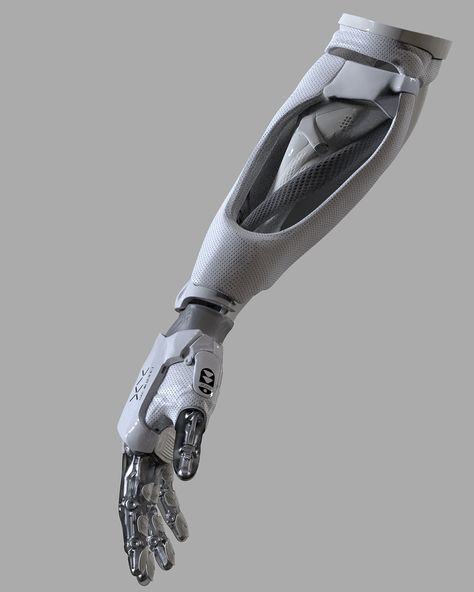 Smart Prosthetic Arm - Concept Design on Behance Robot Arm Cyberpunk, Prothestic Arm Design, Fantasy Prosthetic Arm Concept Art, Robotic Arm Design, Sci Fi Prosthetic Arm, Prothestic Arm, Bionic Arm Concept, Prostethic Arms, Robotic Arm Drawing