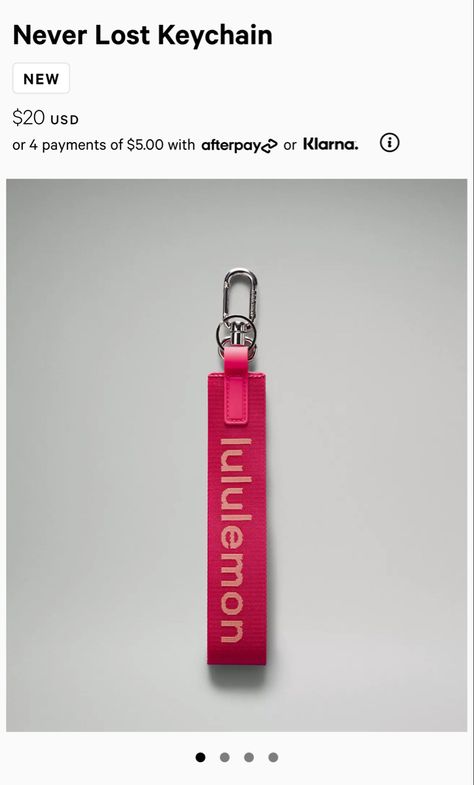 Lululemon Never Lost Keychain Rasberry Coulis/ Mango Dream Rasberry Coulis, Lululemon Never Lost Keychain, Never Lost Keychain, Key Keychain, Birthday List, Christmas List, Car Accessories, Lululemon Athletica, Mango