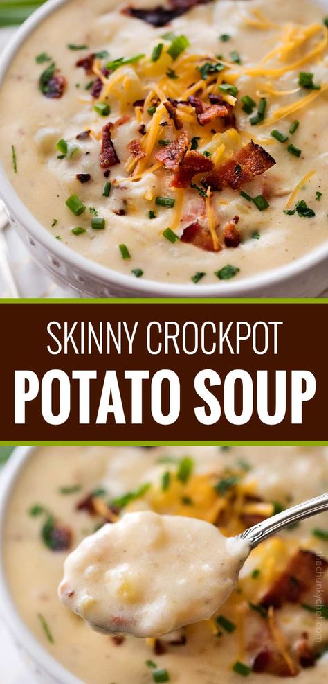 Crockpot Loaded Potato Soup, Crockpot Ham And Potatoes, Crockpot Potato Soup, Crockpot Potato, Slow Cooker Potato Soup, Slow Cooker Potatoes, Ham And Potato Soup, Crock Pot Potatoes, Potato Soup Crock Pot