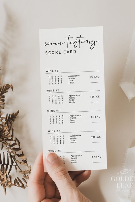 Host the Ultimate Wine Tasting Party! 🍷✨

Planning a wine night with friends? Make it unforgettable with our Wine Tasting Cards! Perfect for adding a touch of sophistication and fun to your gathering. 🥂 #WineTasting #WineTastingParty #WineNight #PartyIdeas #WineLovers #HostTips #PinterestIdeas Wine Score Card, Wine Tasting Sheet, At Home Wine Tasting Party, Wine Tasting Score Card, Wine Tasting Party Ideas, Tasting Party Ideas, Wine Tasting Card, Wine Tasting Notes, Notes Printable