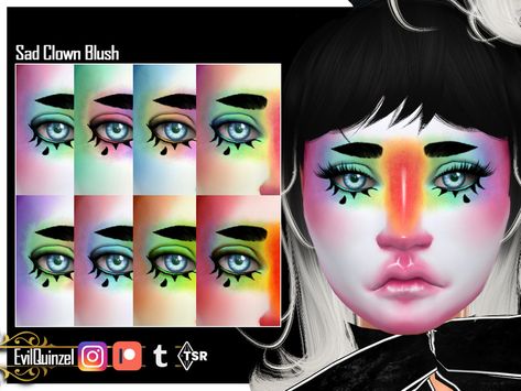 Sims Clown Cc, Sims 4 Clowncore, Pride Cc Sims 4, Clown Cc Sims 4, Sims 4 Cc Face Paint, Sims 4 Clown Cc, Swat Outfit, Clown Outfit, Fantasy Play