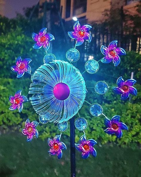 Decorative Yard Windmills, Yard Spinners, Garden Whirligig, Kinetic Spinner, Solar Wind Spinners, Secret Garden Theme, Kinetic Wind Spinners, Flower Spinner, Garden Wind Spinners