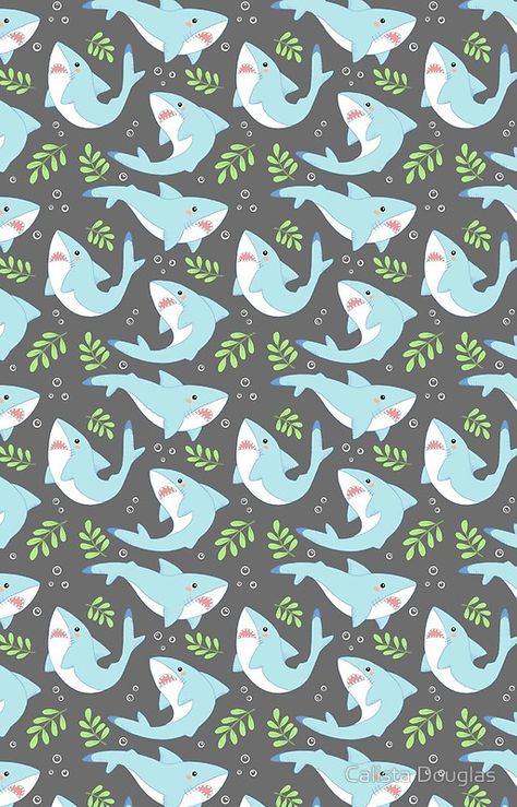 doofy shark pattern- natural Shark Background, Shark Pattern, Cute Shark, Cute Patterns Wallpaper, Kawaii Wallpaper, Cute Backgrounds, Animal Wallpaper, Fantasy Illustration, Cute Wallpaper Backgrounds